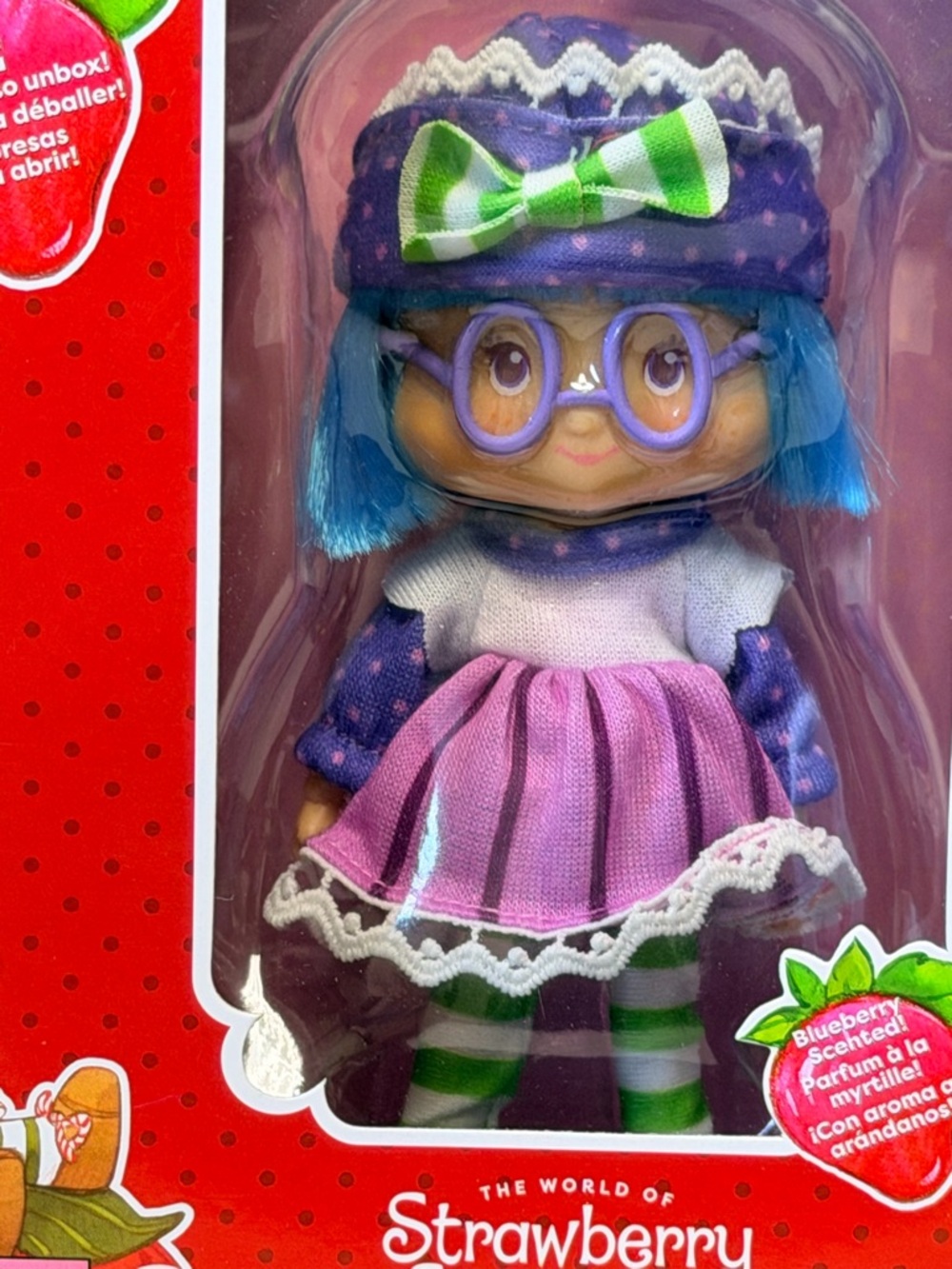 Strawberry Shortcake Plumb Pudding Blue-Haired Doll with Purple Outfit